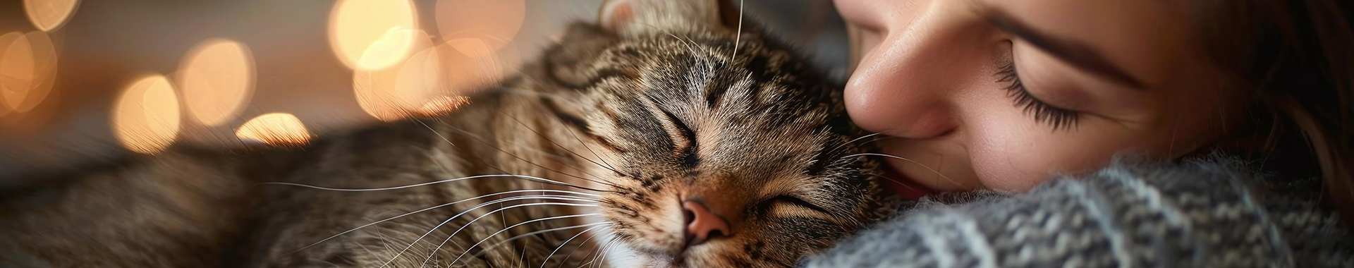 Kindred Creatures of Love – cat and owner napping together.